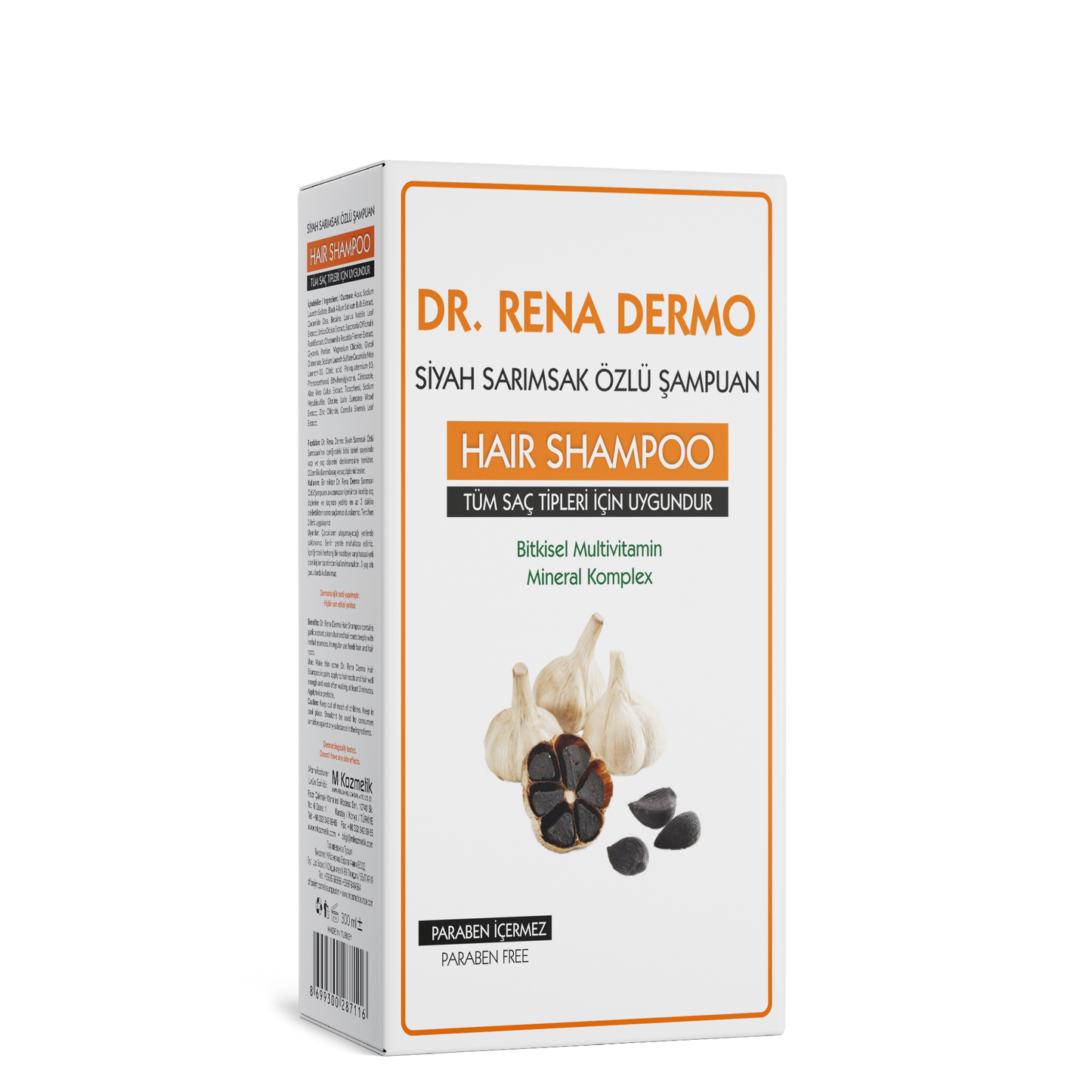 DR. RENA DERMO Shampoo mit Schwarzer Knoblauchextrakten gegen Haarausfall 300ml