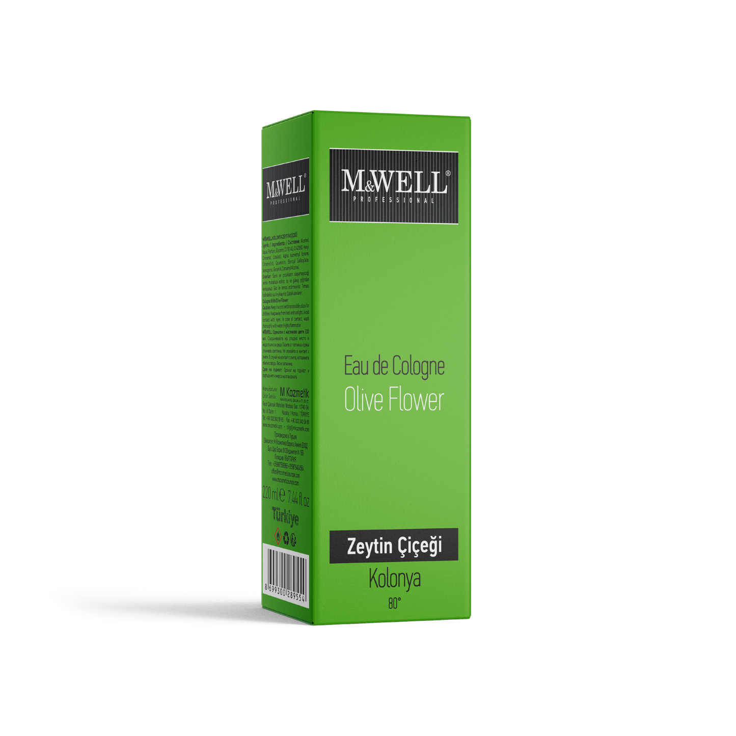 M&WELL Eau de Cologne Kolonya Olivenblüte 80° 220ml