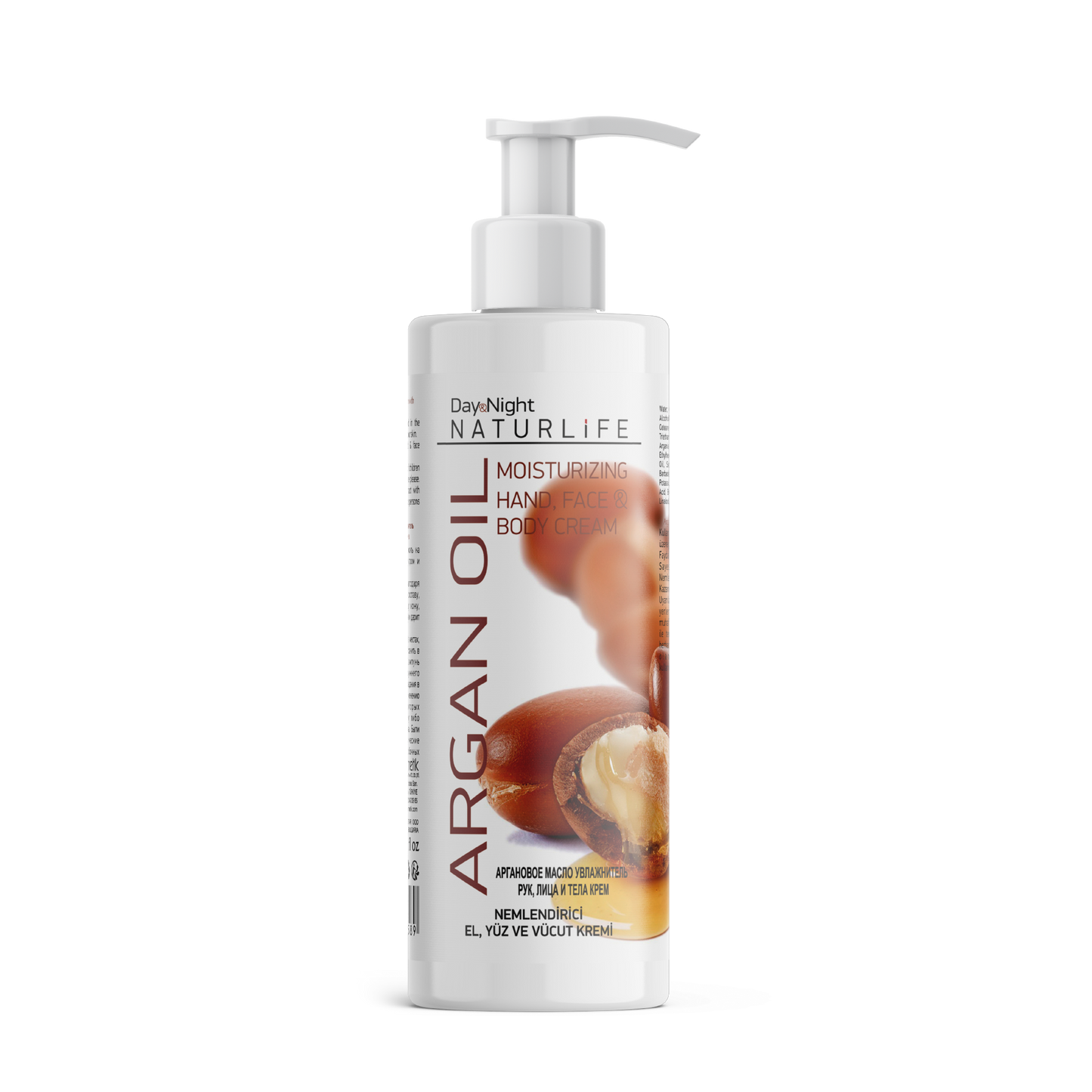 NATURLIFE Arganöl Feuchtigkeitscreme für Hände Gesicht Körper 250ml
