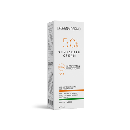 DR. RENA DERMO 50+ SPF Sonnenschutzcreme UVA UVB für trockene sensible Haut 100ml