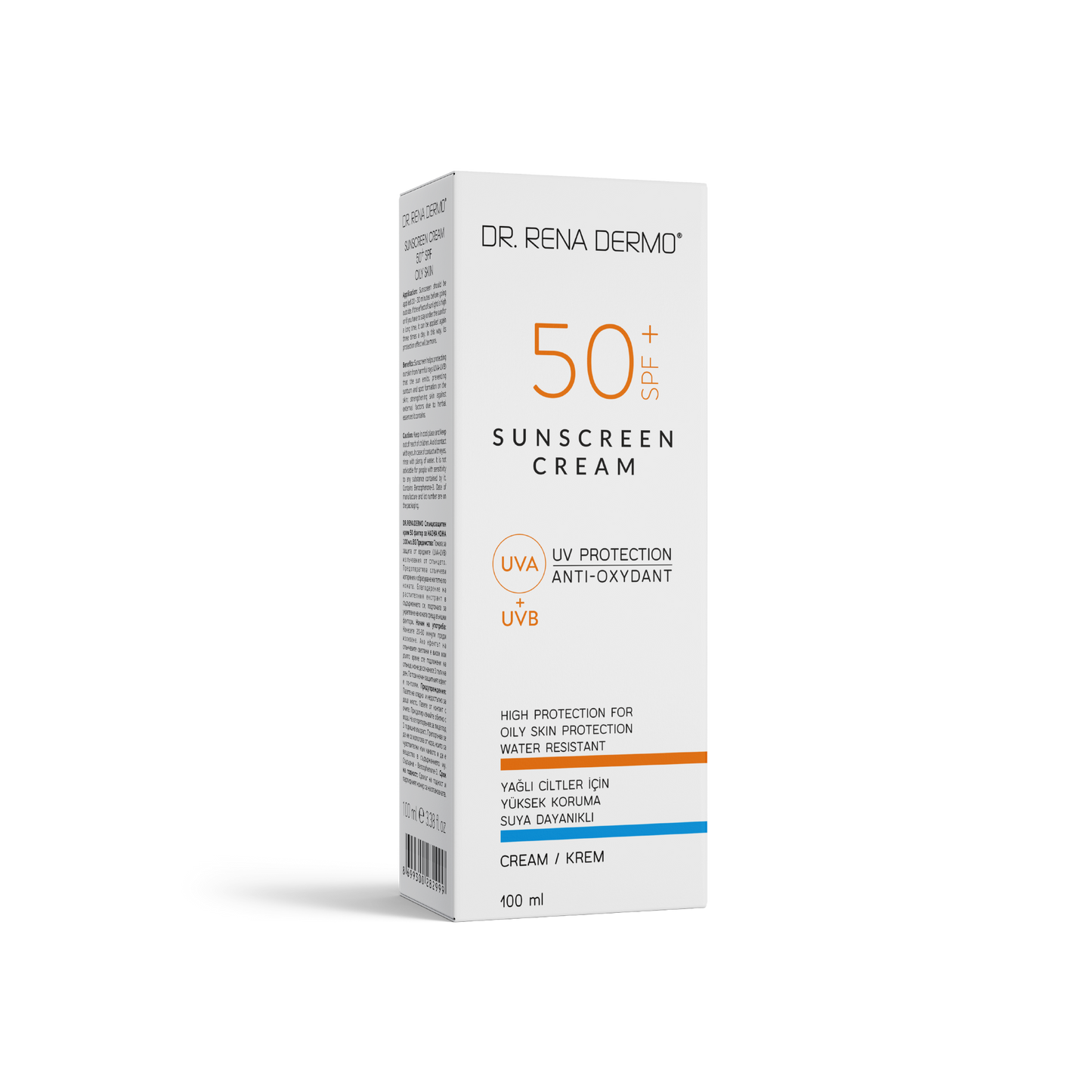 DR. RENA DERMO 50+ SPF Sonnencreme UVA UVB Schutz für fettige Haut 100ml