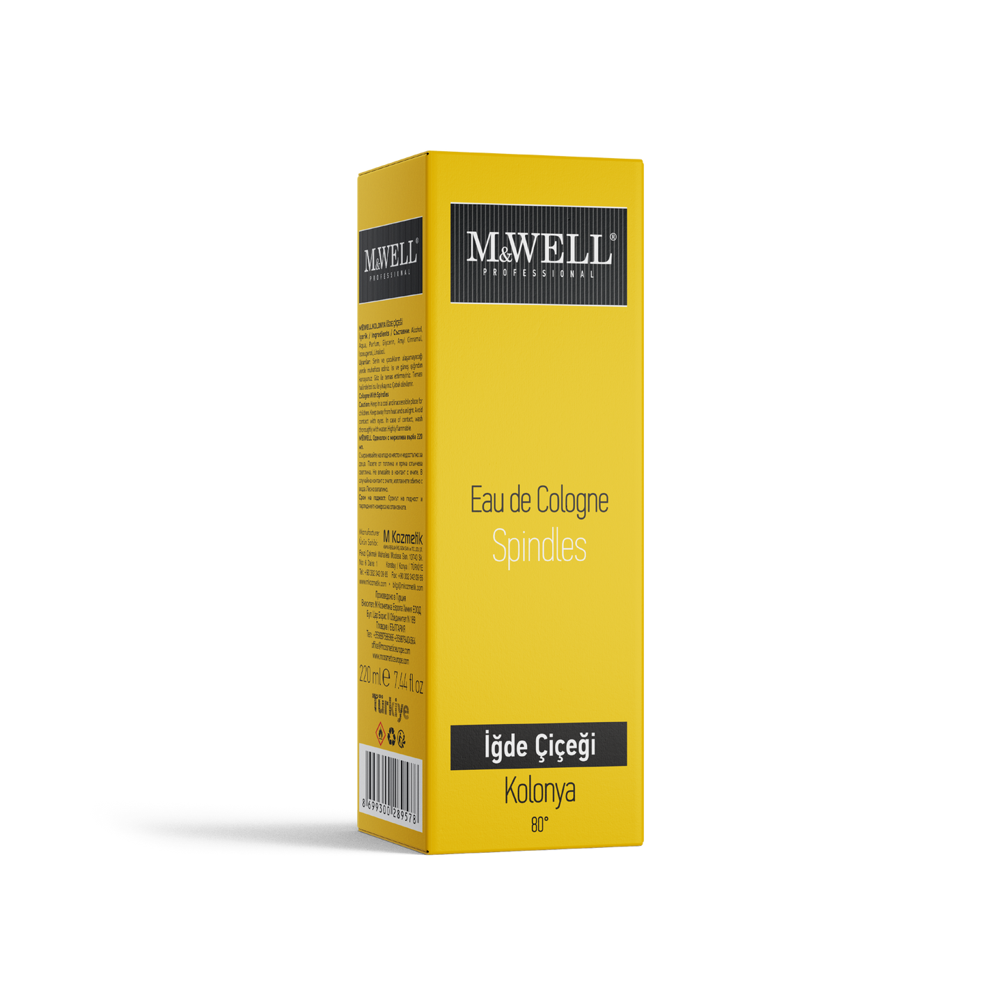 M&WELL Eau de Cologne Kolonya Spindeln 80° 220ml