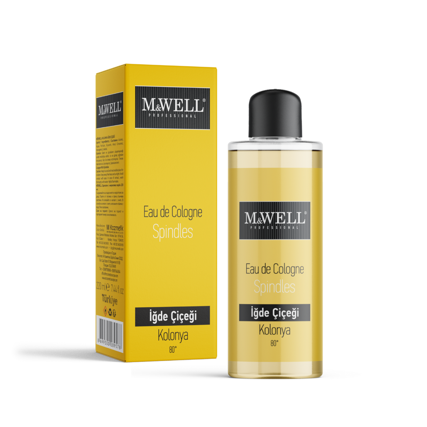 M&WELL Eau de Cologne Kolonya Spindeln 80° 220ml