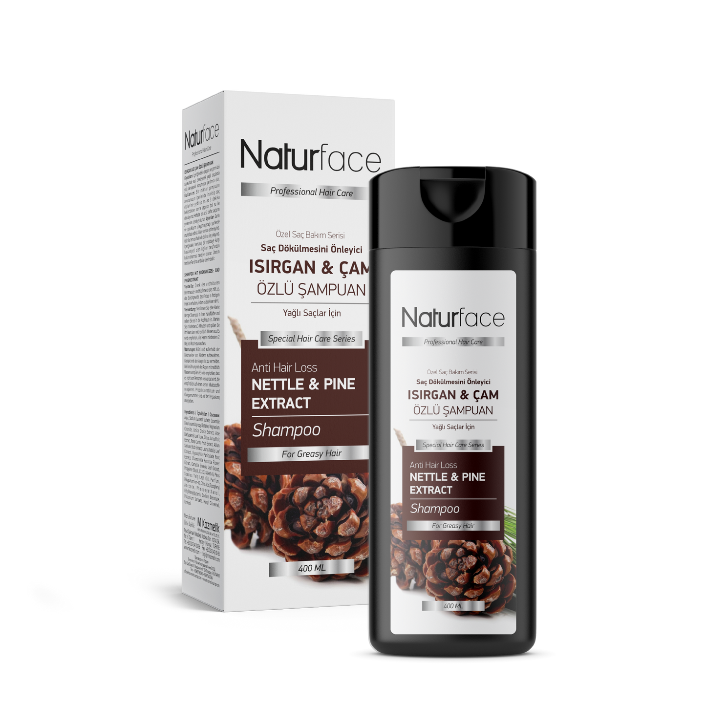 NATURFACE Spezialshampoo mit Brennnessel & Kiefern für fettiges Haar 400ml