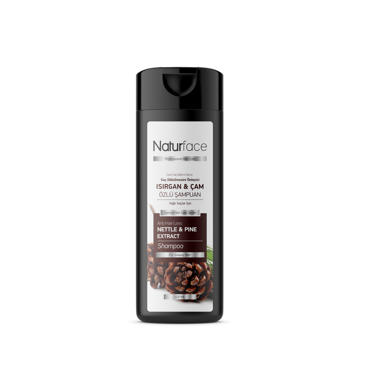 NATURFACE Spezialshampoo mit Brennnessel & Kiefern für fettiges Haar 400ml