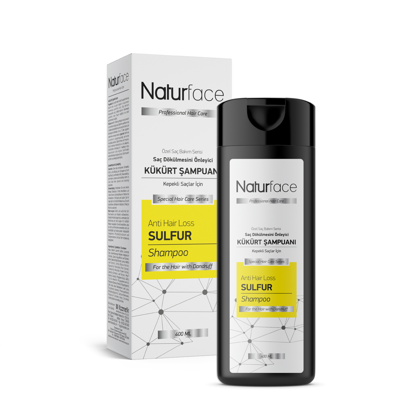 NATURFACE Schwefel Shampoo gegen Schuppen 400ml
