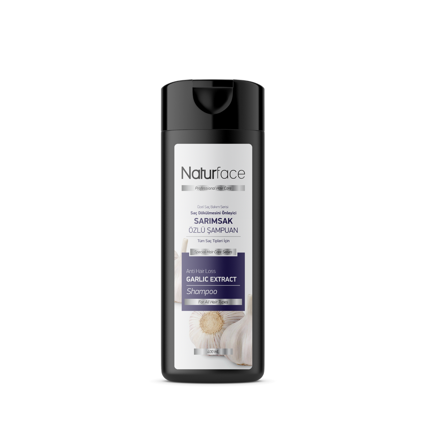 NATURFACE Knoblauch Shampoo gegen Haarausfall 400ml