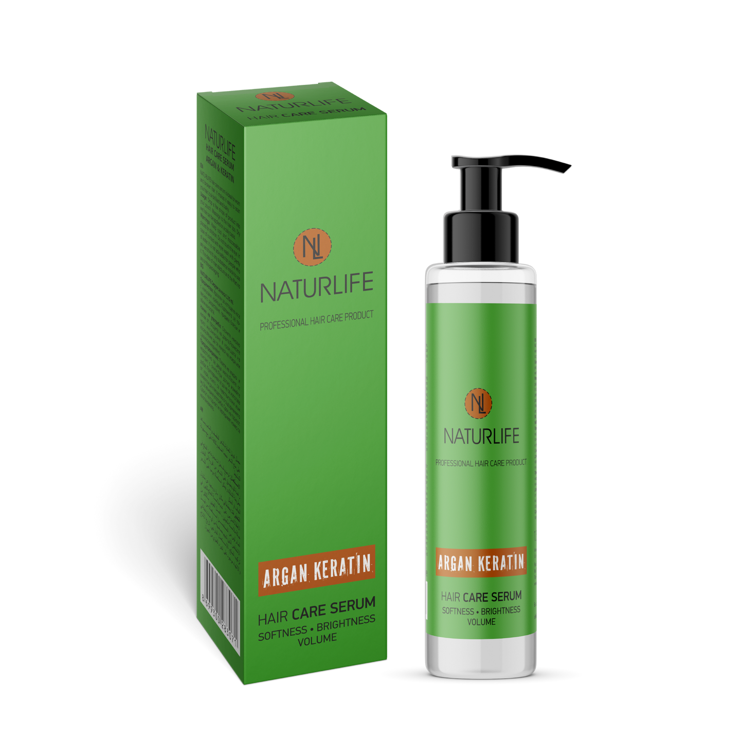 NATURLIFE Haarpflege Serum Haaröl mit Arganöl und Keratin für Geschmeidigkeit Glanz und Volumen 125ml