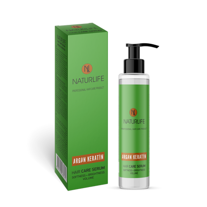 NATURLIFE Haarpflege Serum Haaröl mit Arganöl und Keratin für Geschmeidigkeit Glanz und Volumen 125ml