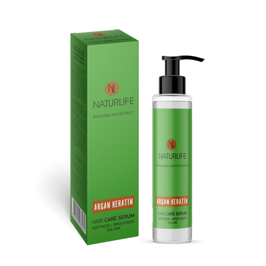 NATURLIFE Haarpflege Serum Haaröl mit Arganöl und Keratin für Geschmeidigkeit Glanz und Volumen 125ml