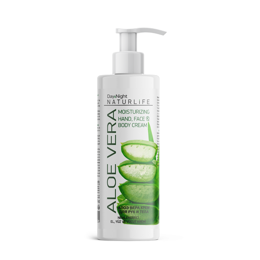 NATURLIFE Aloe Vera Feuchtigkeitscreme für Hände Gesicht  Körper 250ml