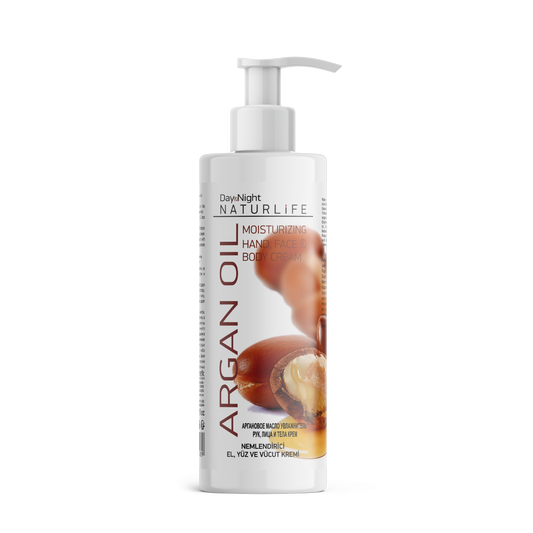 NATURLIFE Arganöl Feuchtigkeitscreme für Hände Gesicht Körper 250ml