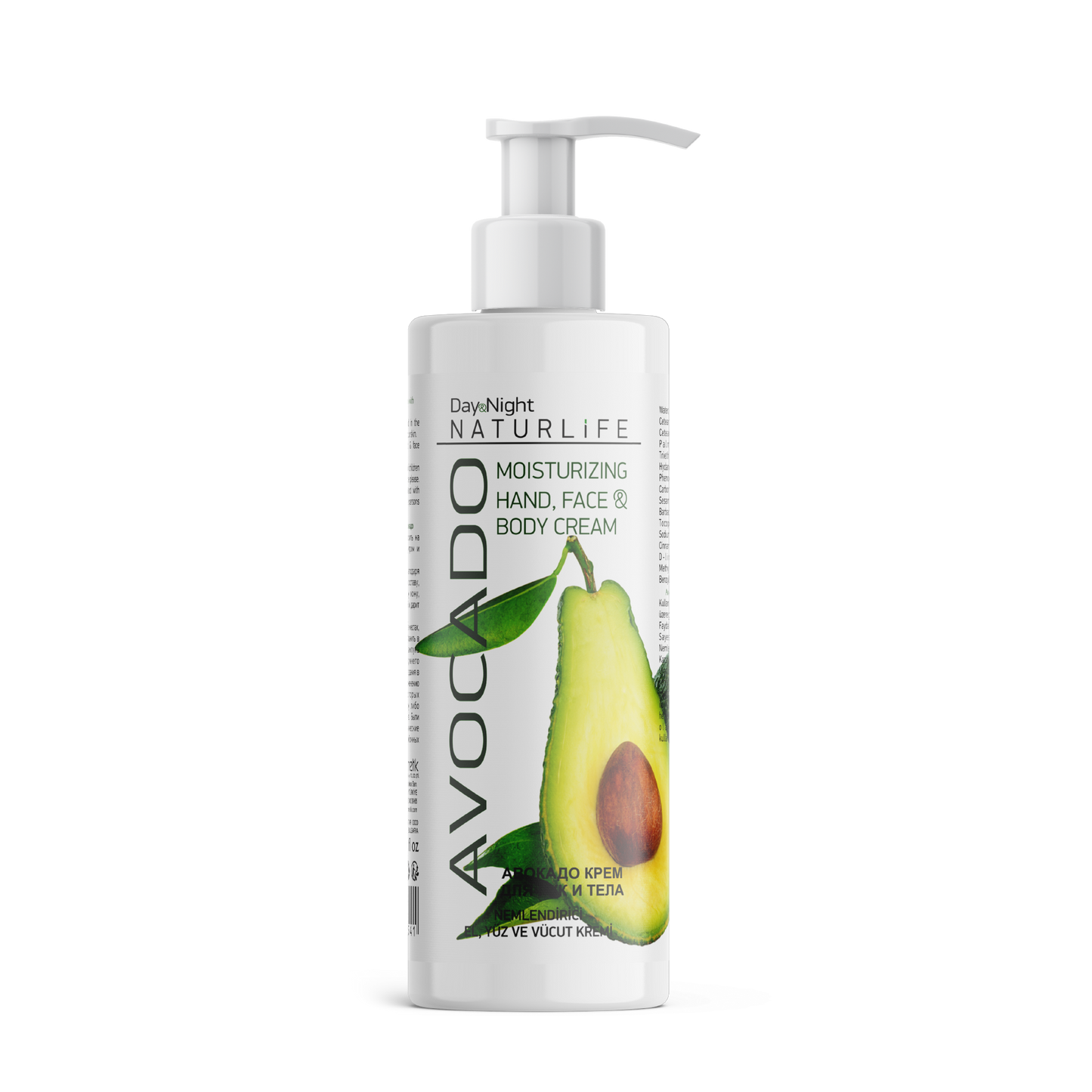 NATURLIFE Avocado Feuchtigkeitscreme für Hände Gesicht Körper 250ml