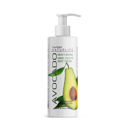 NATURLIFE Avocado Feuchtigkeitscreme für Hände Gesicht Körper 250ml