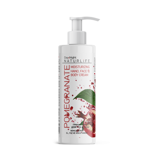 NATURLIFE Granatapfel Feuchtigkeitscreme für Hände Gesicht Körper 250ml